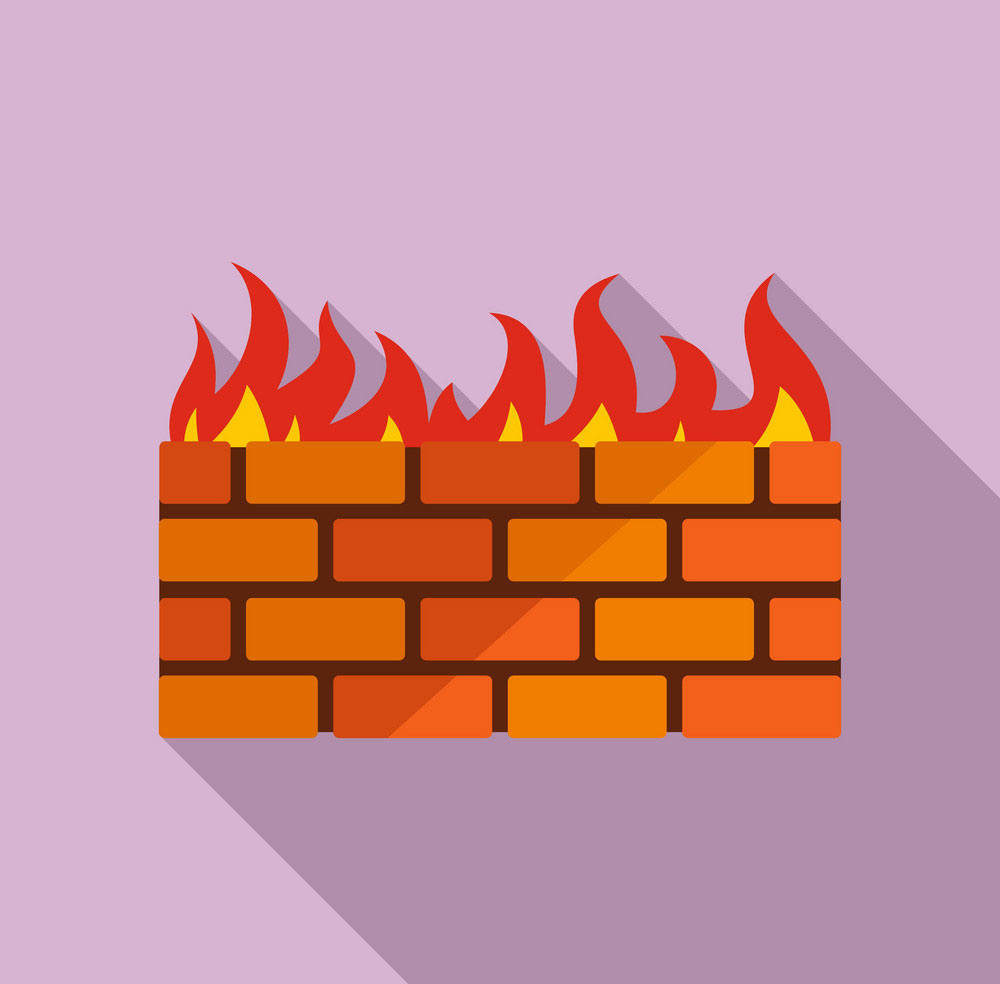 تصویری از یک دیوار آتشین