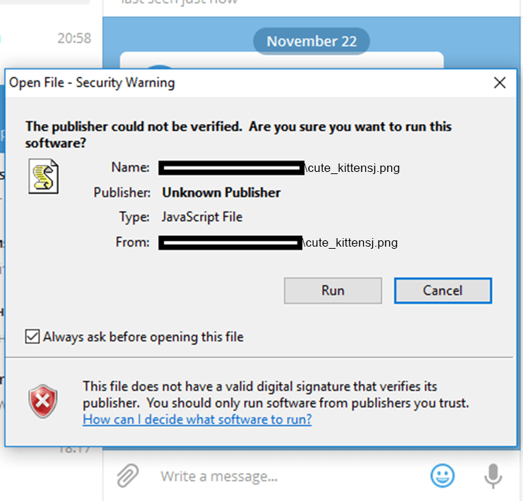 telegram rlo vulnerability screenshot EN