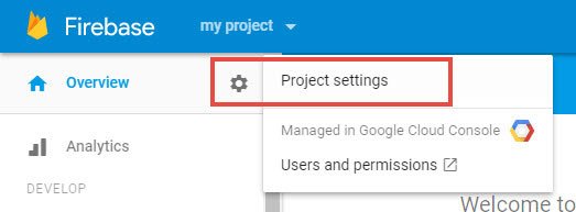 به بخش Project settings بروید.