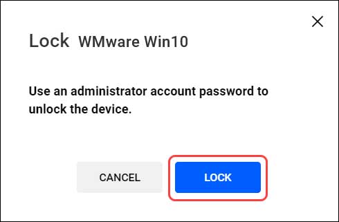 روی LOCK کلیک کنید.