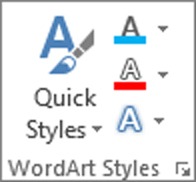 نمادهای سبک WordArt